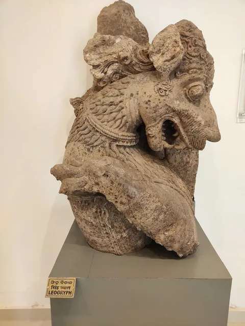 Leogryph is a mythical animal, part lion and part griffin. This is made by King Narasimhadeva I. It is made during 1250 CE. Made in Khondalite stone…