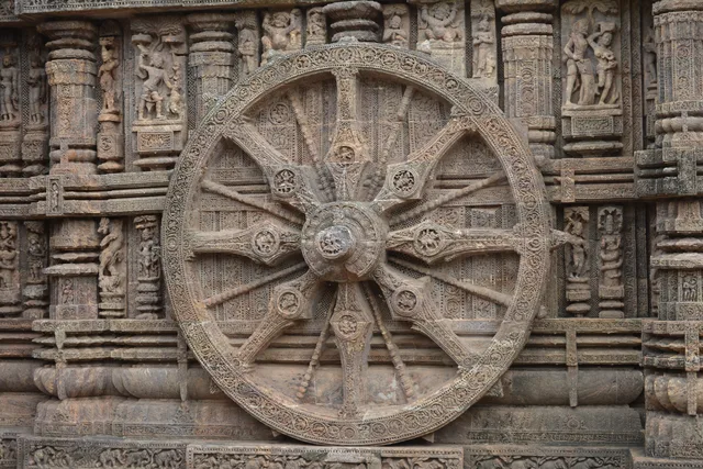 This is the Konark Chakra(wheel) present in Sun Temple at Konark in Odisha,India…